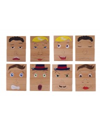 Como Eu Me Sinto - Blocos de Madeira - How Am I Feeling Wooden Blocks